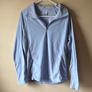 Columbia Light Blue Half-Zip Fleece Pullover